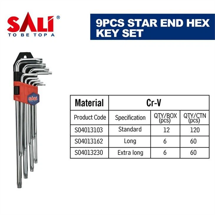 9pcs Satr End Hex Key Set