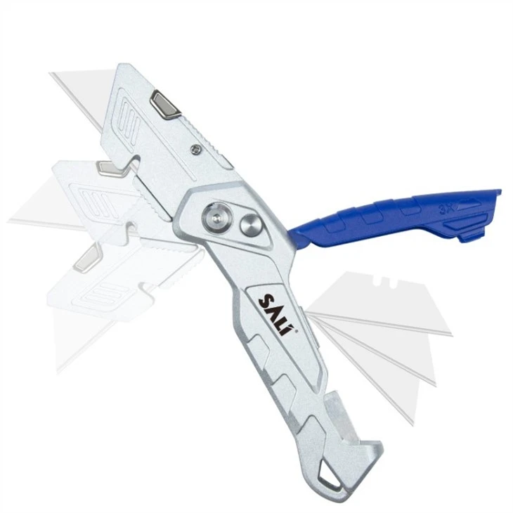 SALI Aluminum Alloy Folding Utility Knife 1+3 Blades
